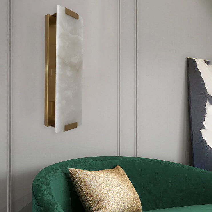 Copper Marble Strip Design 3-Light Wall Lamp