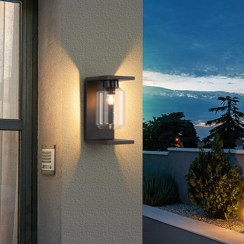Stainless Steel Cylinder Glass Outdoor Light