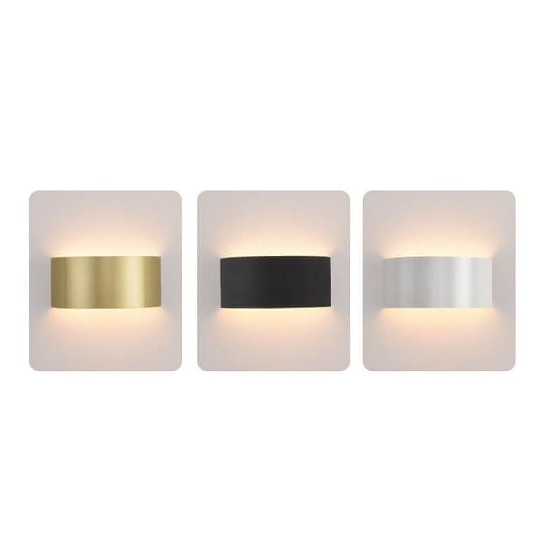 Solid Color Iron Half-circle Wall Lamp
