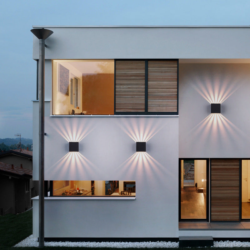 Solid Color Aluminum Square Outdoor Light