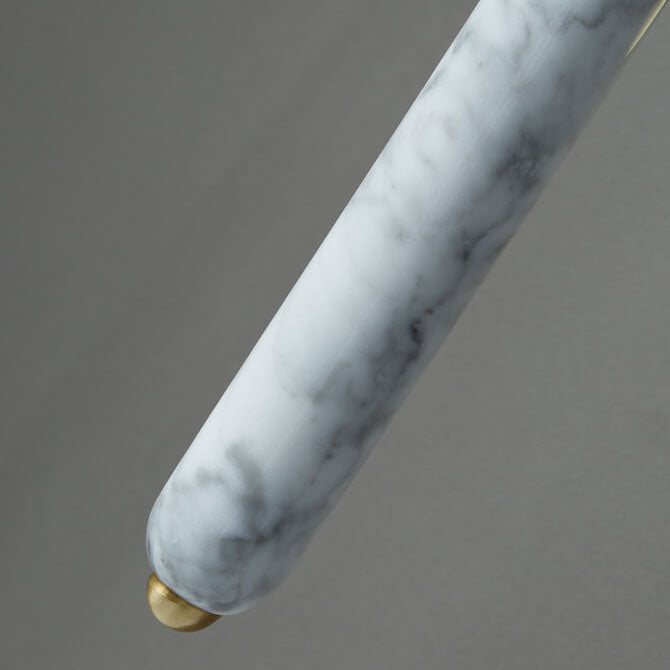 Ball Marble Straight Arm Wall Lamp