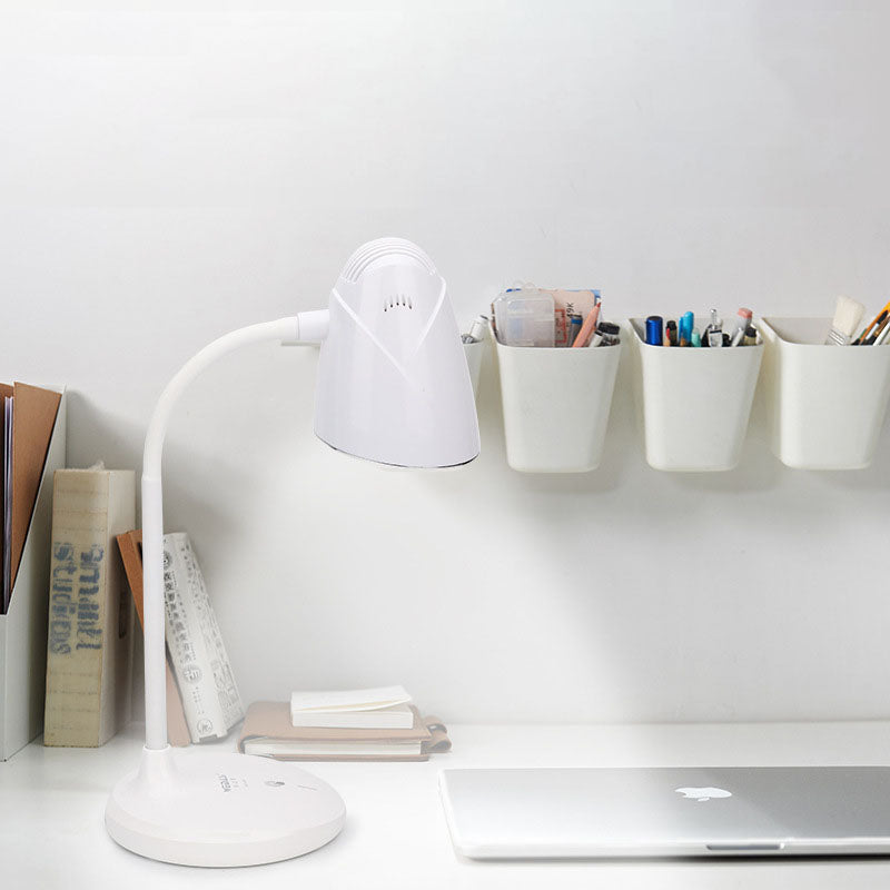 Multifunctional White Cone Rechargeable Table Lamp