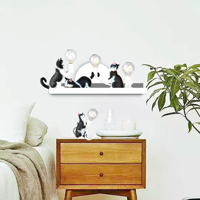 Resin Kitten Decor Mini Table Lamp