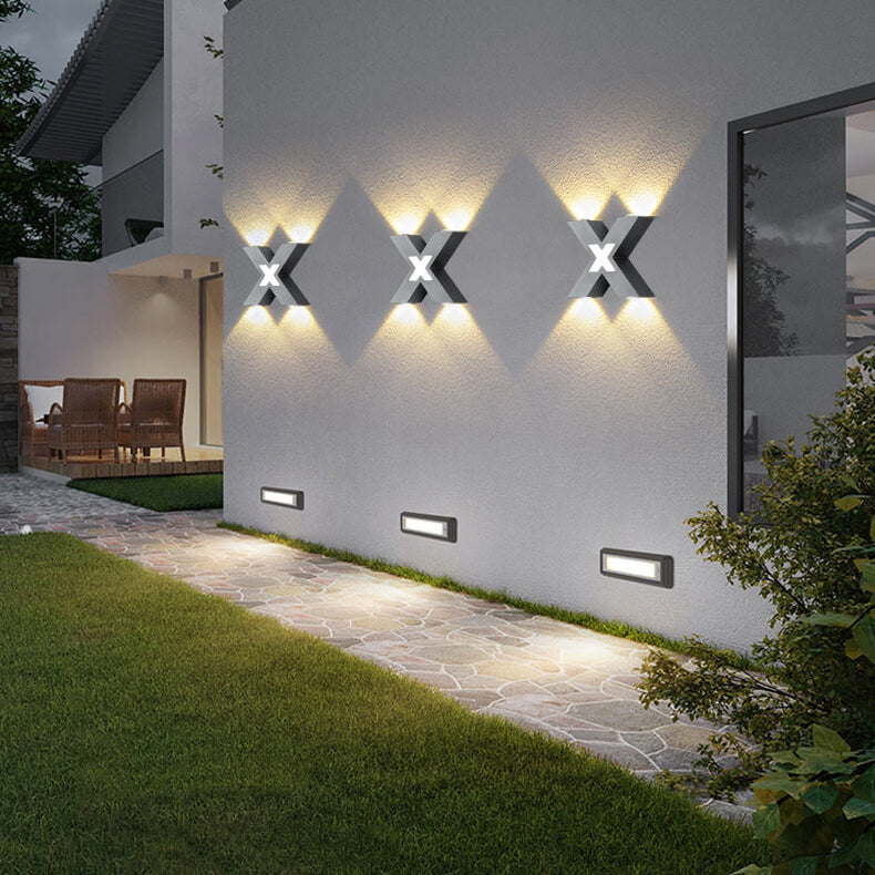 X-Shape Aluminum Patio Outdoor Light