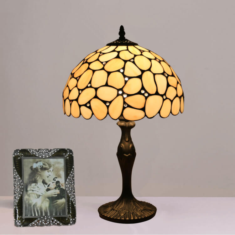 Pebbles Flower Stained Glass Table Lamp