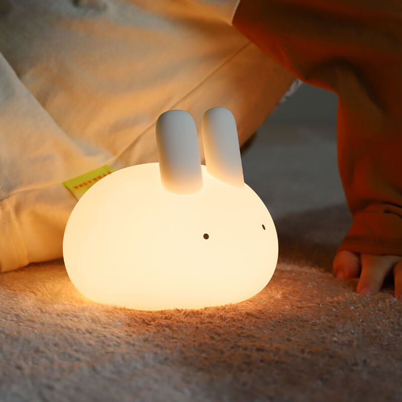 Cartoon Bunny Silicone Pat Table Lamp