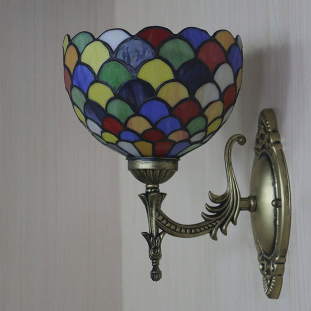 Stained Dot Glass Wall Lamp