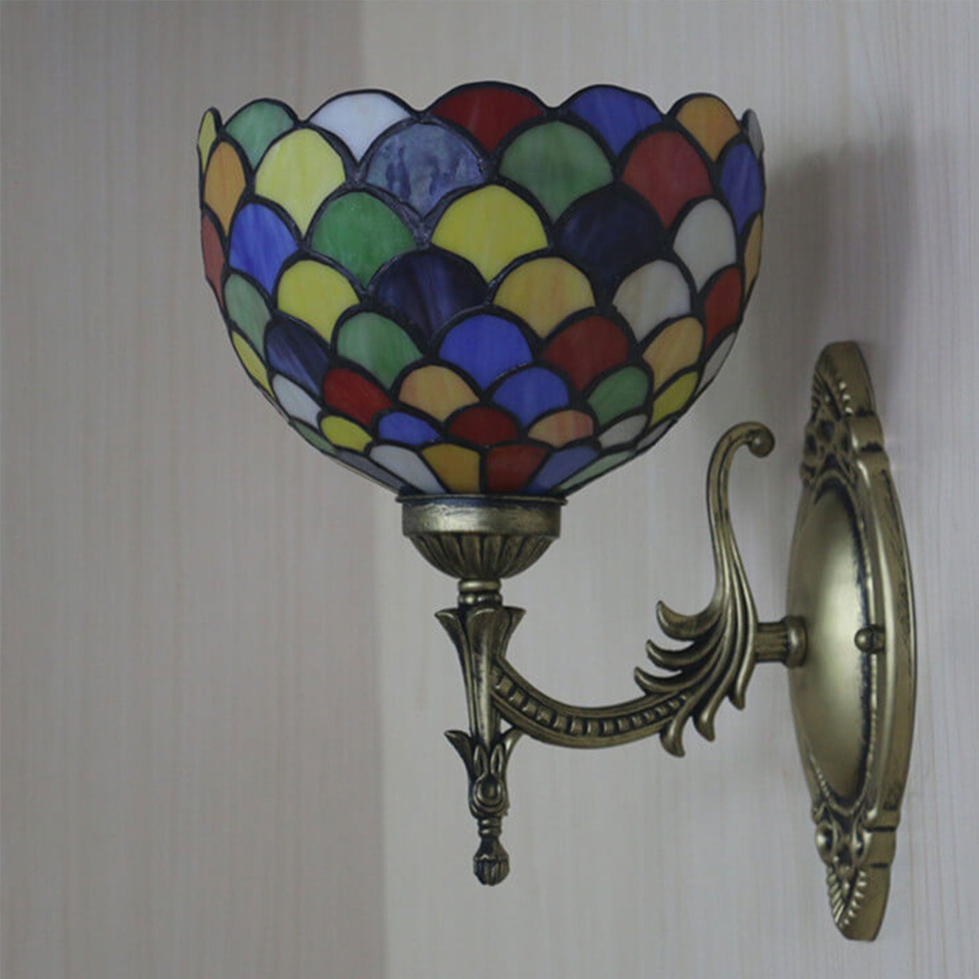 Stained Dot Glass Wall Lamp