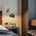Emerald Glass Brass Straight Wall Lamp