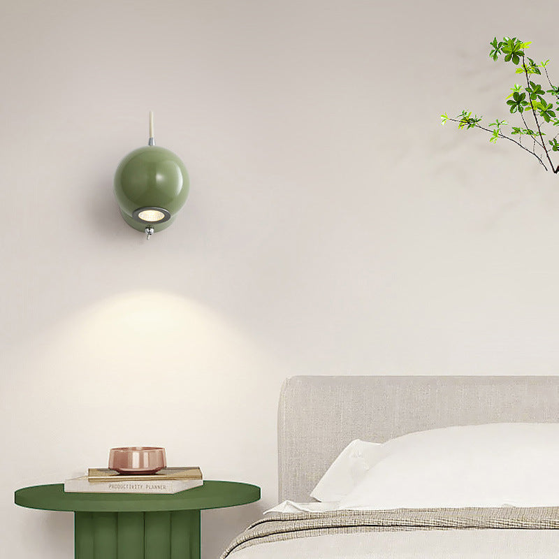 Sphere Cylinder Iron Bedroom Wall Lamp