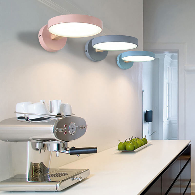Round Macaron Color Wall Lamp