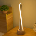 Elliptical Spiral Strip Beech Table Lamp