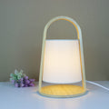 Solid Wood Fabric Portable Table Lamp