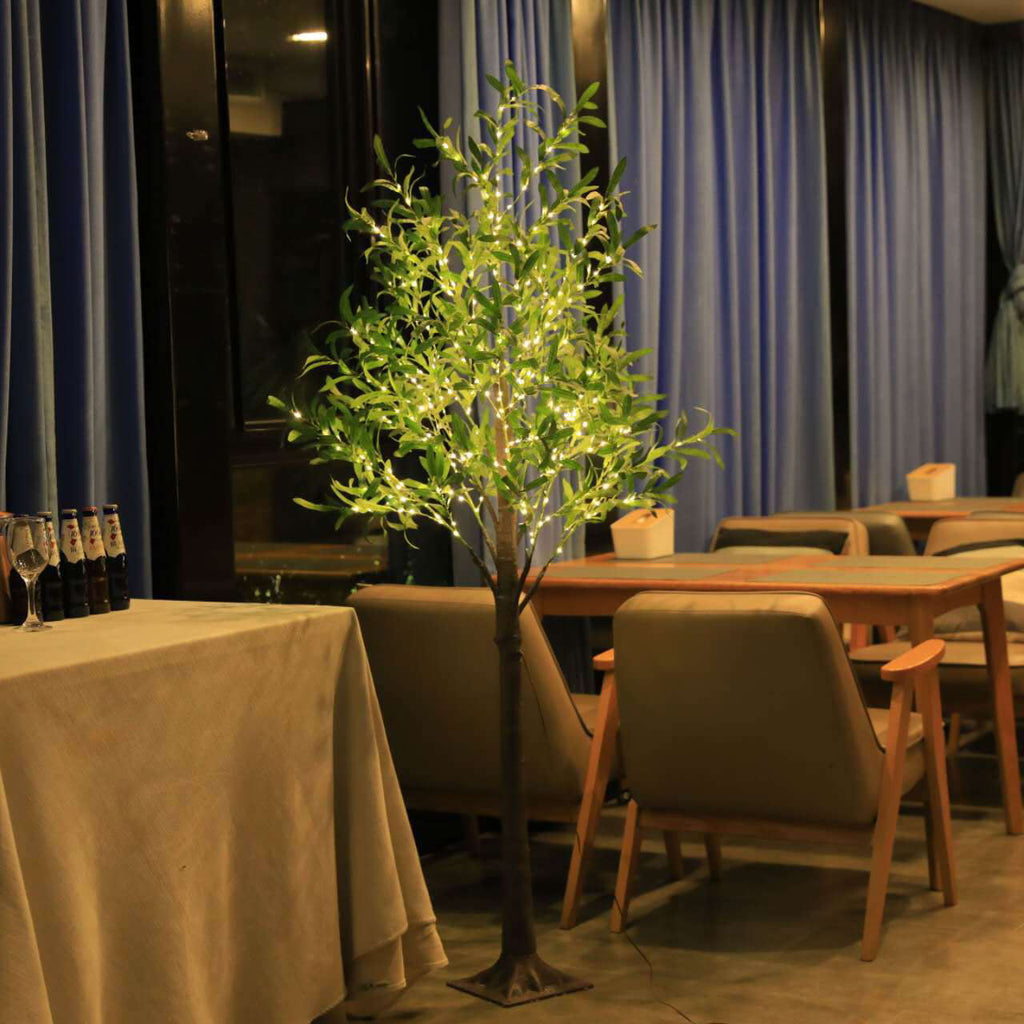 Olive Leaf Simulation Plants Floor Lamp