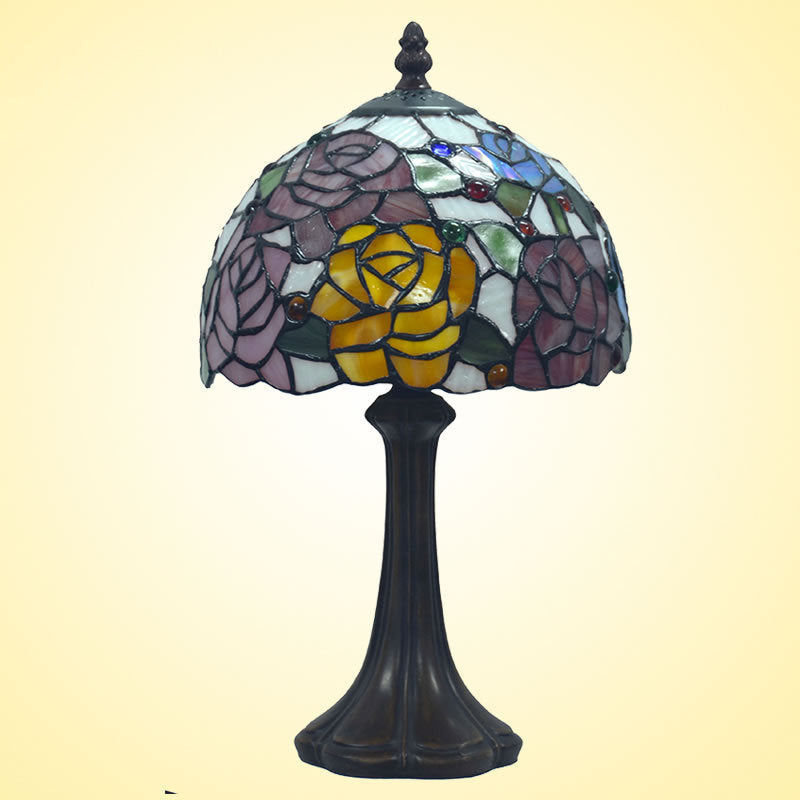 Rose Round Dome Zinc Table Lamp