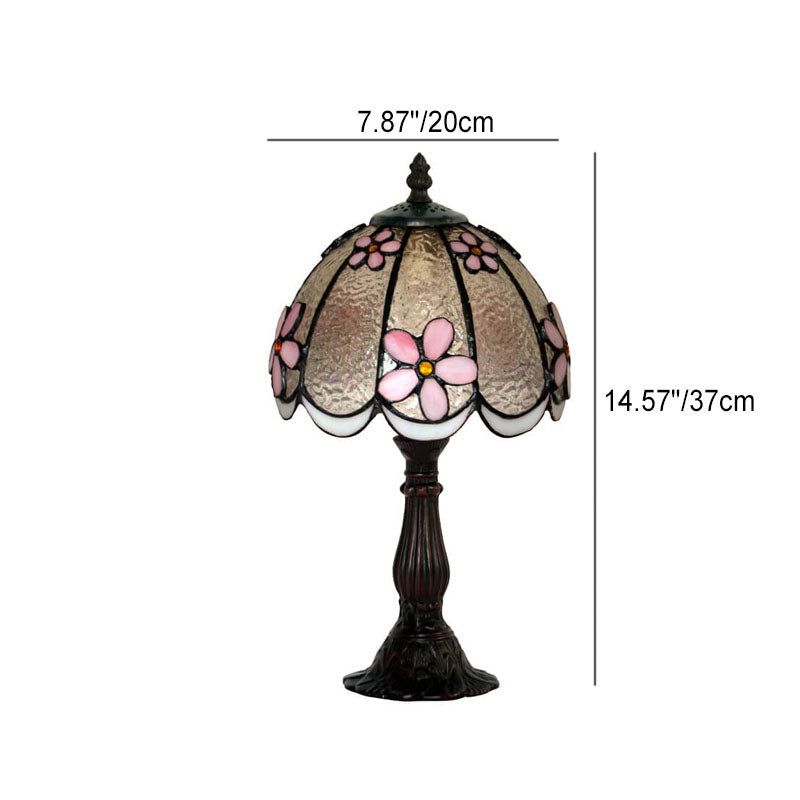 Plum Flower Stained Glass Table Lamp