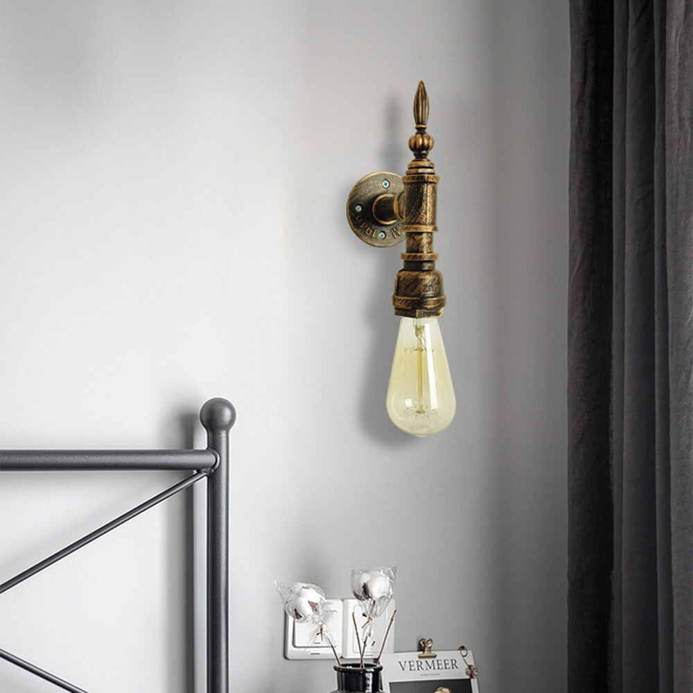 Iron Water Pipe Wall Lamp