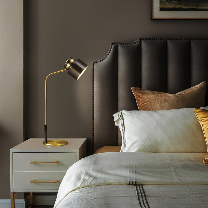 Copper Cylinder Table Lamp