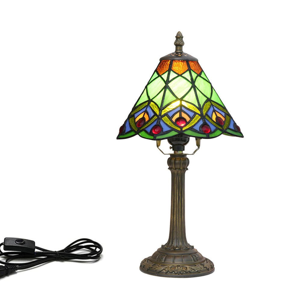 Resin Glass Conic Bead Table Lamp