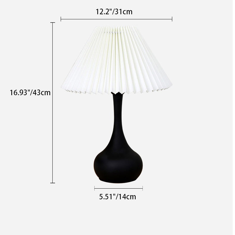 Gourd Folding Lampshade Metal Table Lamp