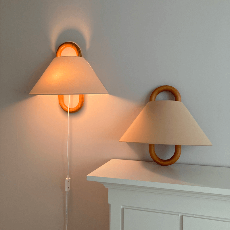Original Solid Wood Pleated Wall Lamp