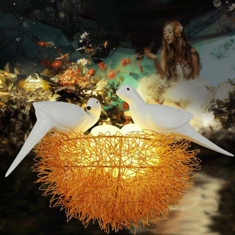 Aluminum Bird's Nest Living 3-Light Wall Lamp
