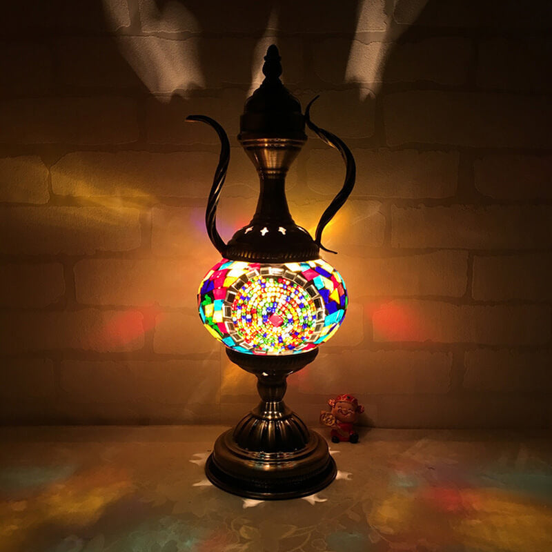 Turkish Handmade Glass Coffee Table Lamp