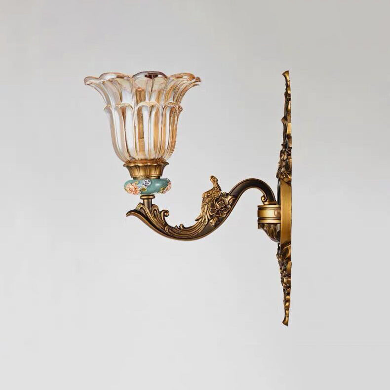 Resin Zinc Alloy Glass Wall Lamp