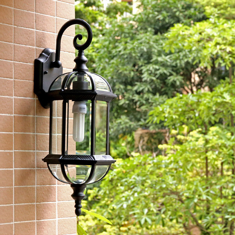 Hexagonal Aluminum Glass Garden Outdoor Light