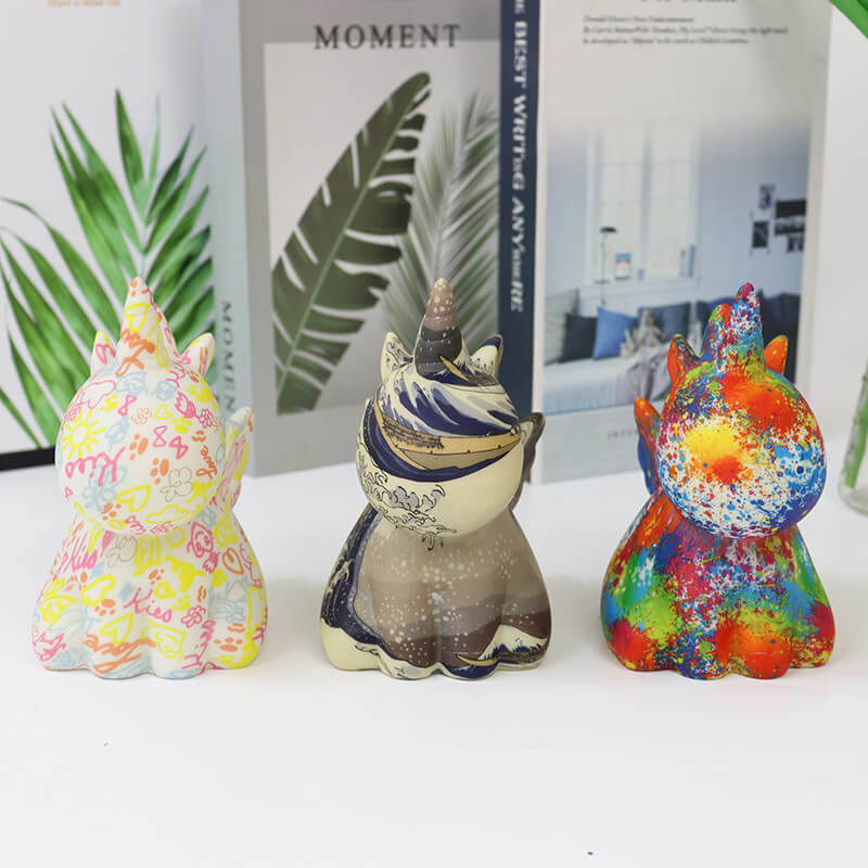 Unicorn Painted 3D Printed Table Lamp
