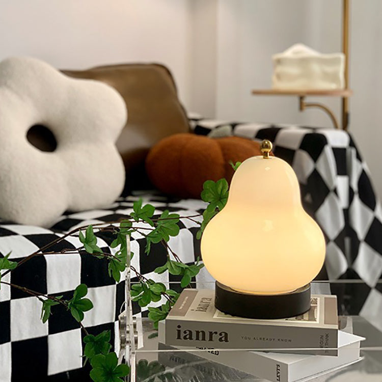 Gourd Glass Lampshade Night Table Lamp