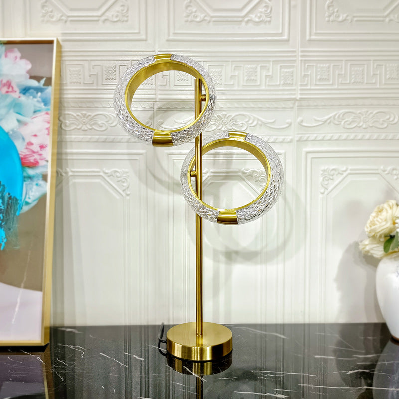 Circle Electroplated Iron Bedroom Table Lamp