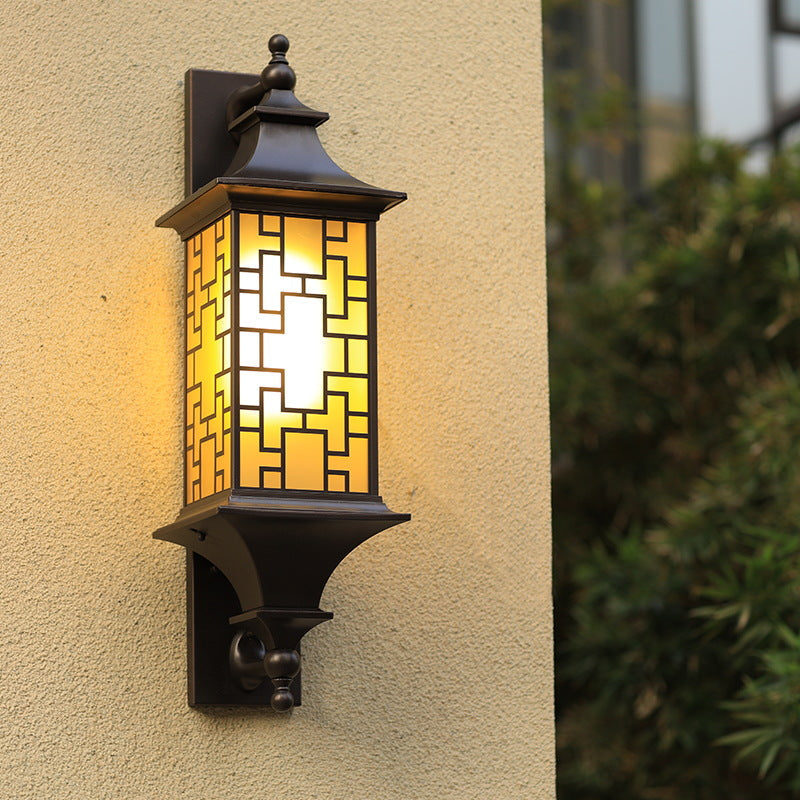 Square Lantern Cage Outdoor Light