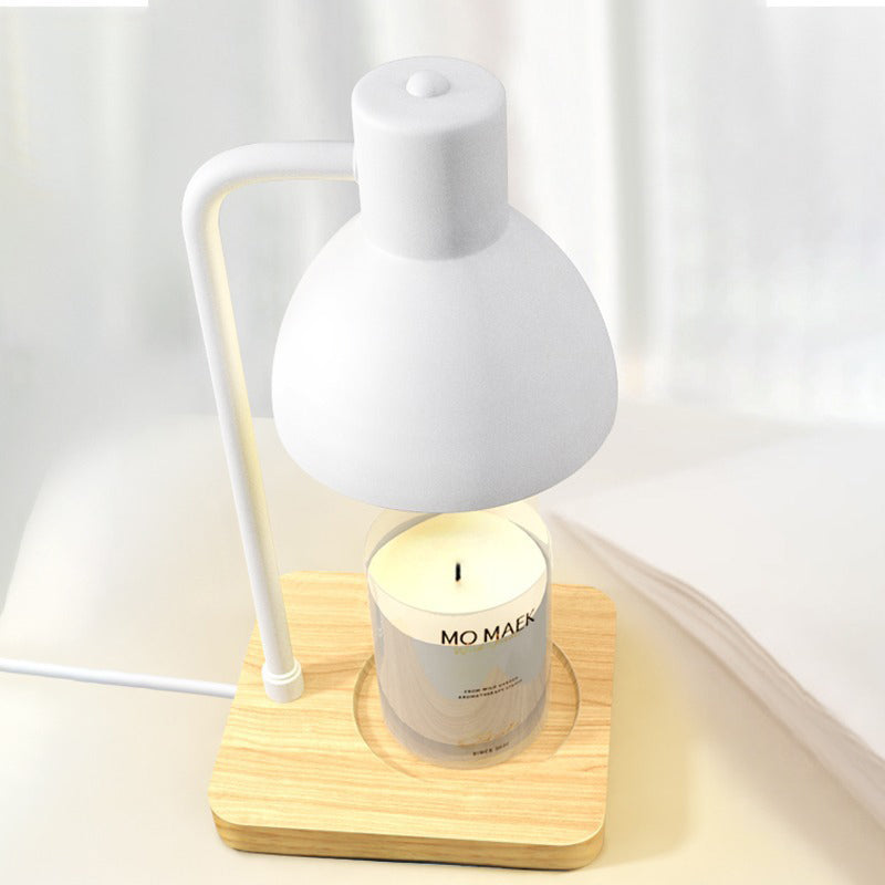 Dome Square Wood Melting Table Lamp