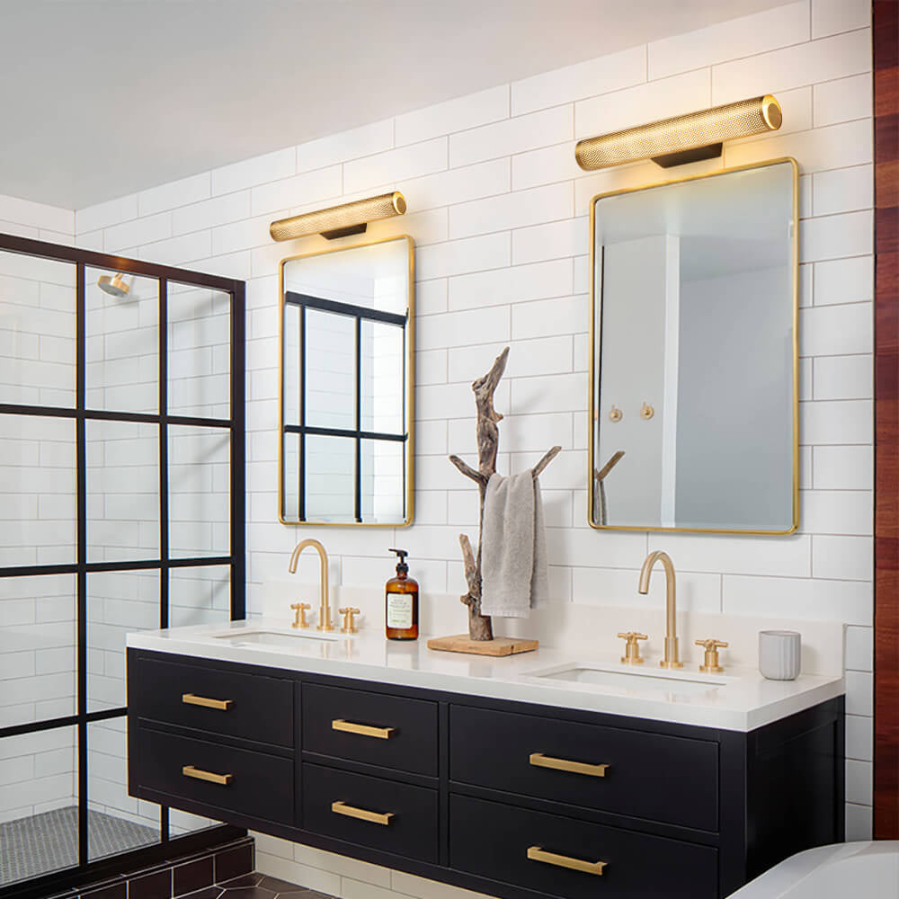 Vanity Grid Column Hardware Wall Lamp