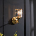 Crystal Copper Cylinder Wall Lamp