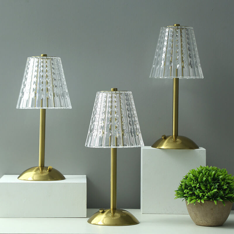 Diamond Crystal Acrylic Metal Table Lamp