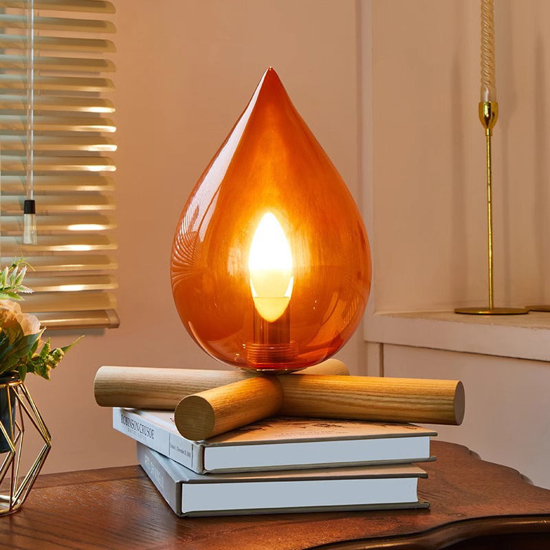 Flame Fire Pile Solid Table Lamp