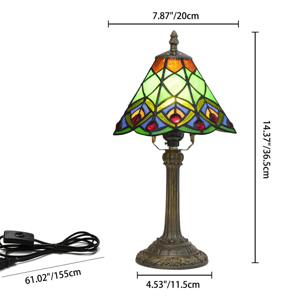 Resin Glass Conic Bead Table Lamp