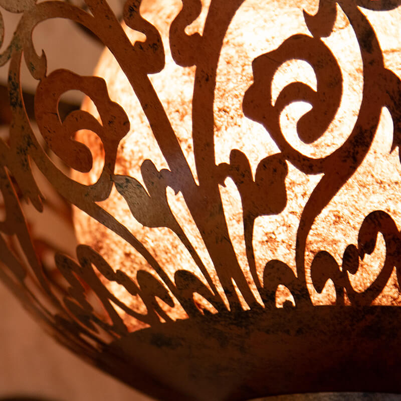 Ethnic Style Wrought Iron 4-Light Wall Lamp