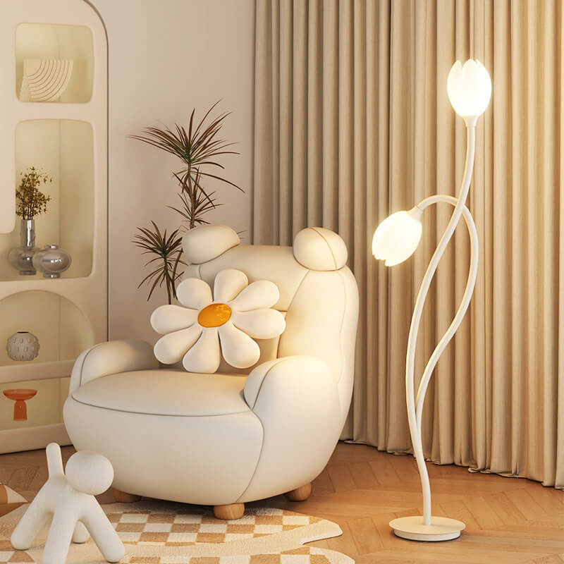 Wrought Iron Arc 2-Light Floor Lamp