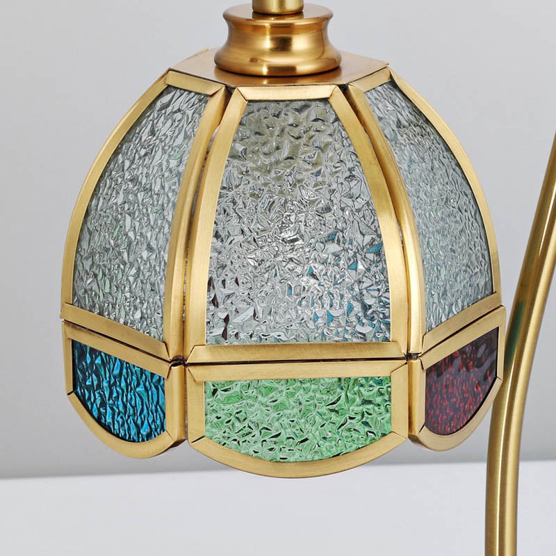 Flower Iron Glass Aroma Table Lamp