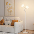 Crossed Flowers Iron Plastic Floor Lamp