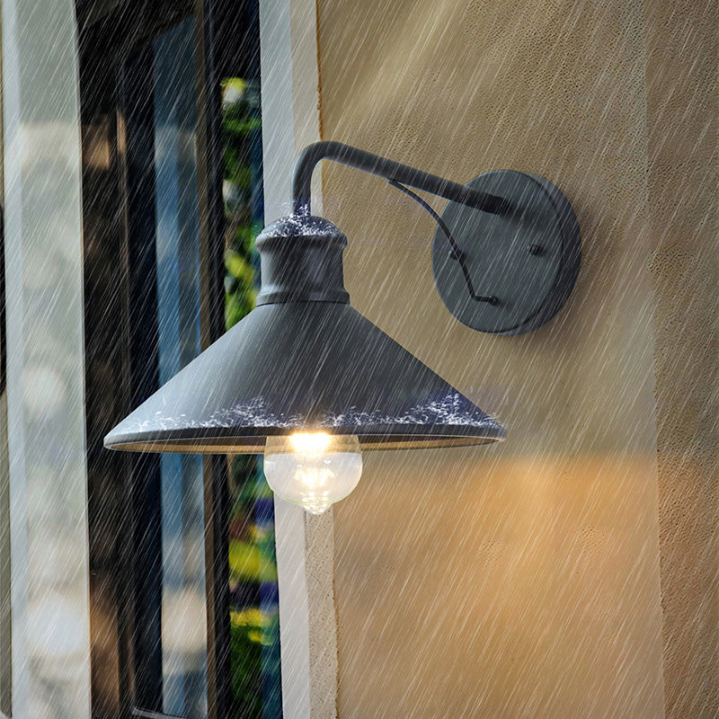 Cone Iron Patio Outdoor Light