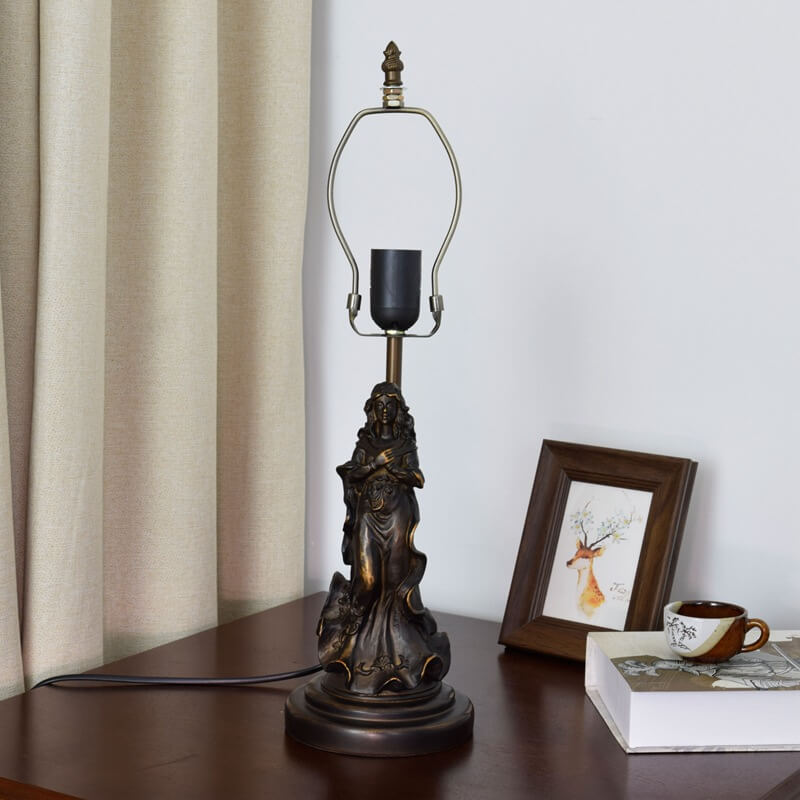 Lotus Stained Glass Dome Table Lamp
