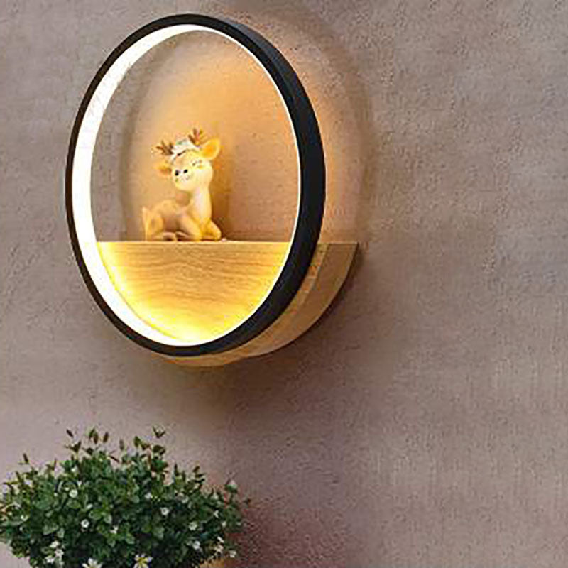 Silicone Iron Aluminum Deer Wall Lamp