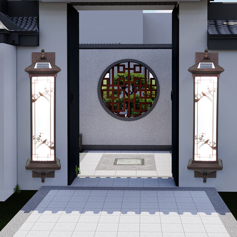 Rectangular Aluminum Glass Garden Outdoor Light