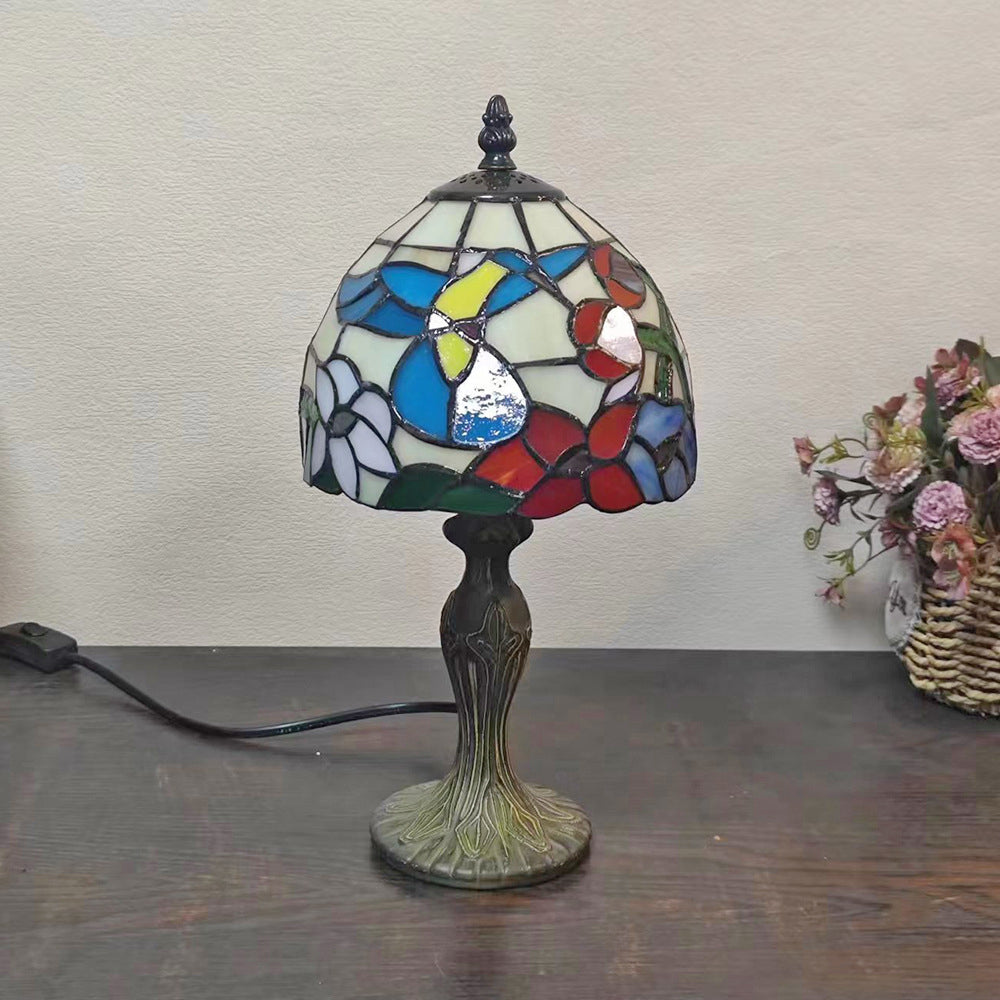 Dome Flower Zinc Stained Table Lamp