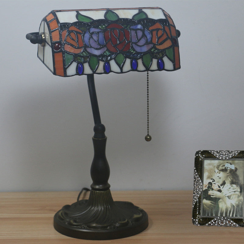 Rectangle Rose Zinc Alloy Table Lamp