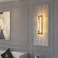 Rectangular Glass Stainless Steel Wall Lamp